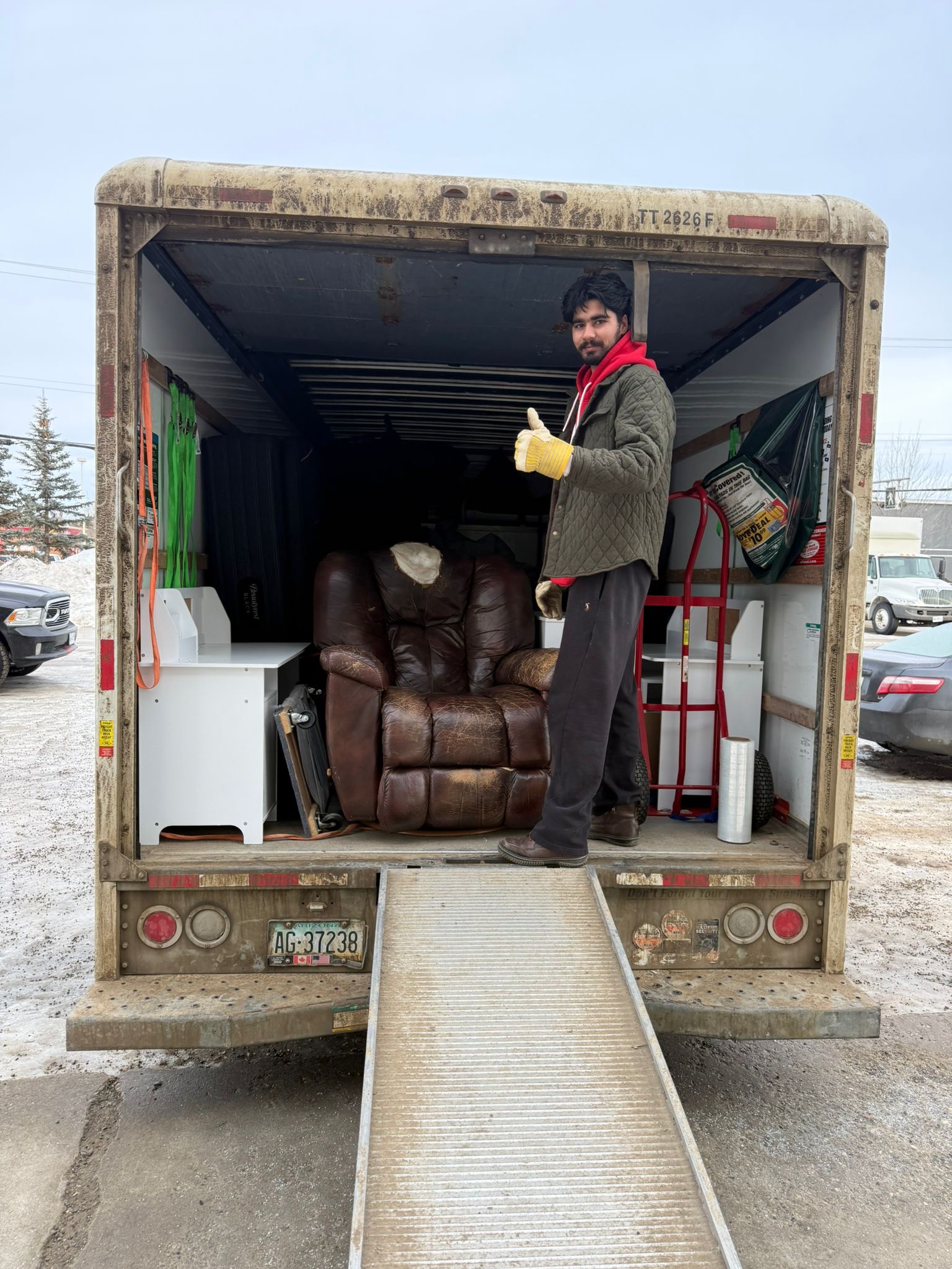 Professional loading of furniture by moving company in Fort St John BC
